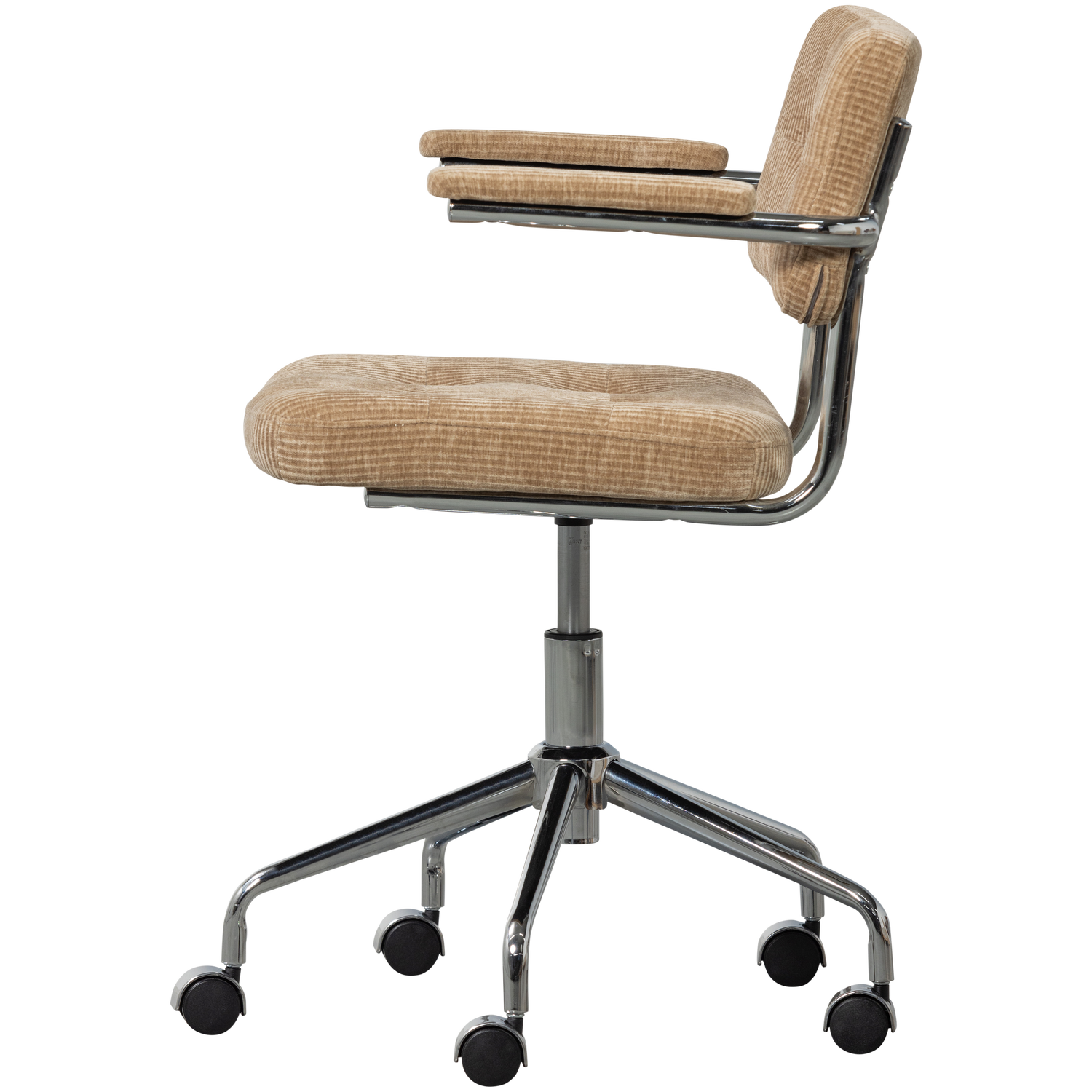 KOVA BUROSTUHL GERIPPTER WEBSTOFF DUNKELSAND 377538-D – Bild 5