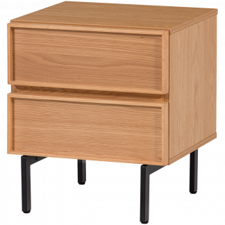 TOURS KOMMODE  NACHTTISCH 2 SCHUBLADEN MELAMINE MDF NATUR 377548-N