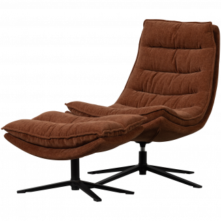 KUBE DREHSESSEL MIT HOCKER BRAUN 377553-B