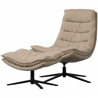 KUBE DREHSESSEL MIT HOCKER NATUR 377553-N