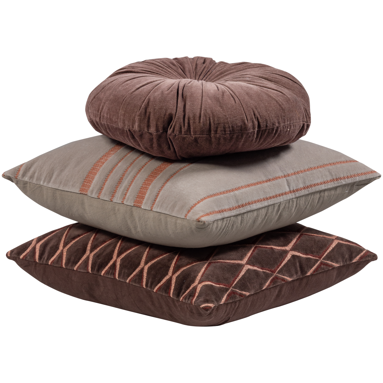 AZIZ KISSIN VELVET BRAUN NATUR - 3ER SET 377563-BN