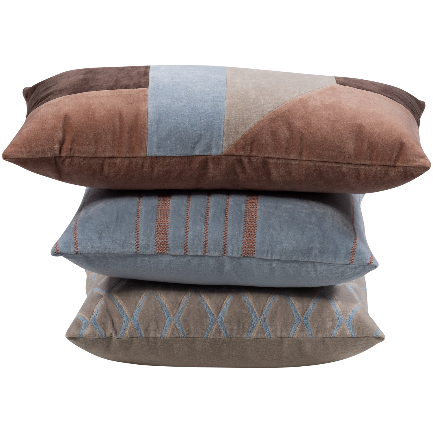 LAON KISSIN VELVET NATUR BLAU - 3ER SET 377565-NB – Bild 4