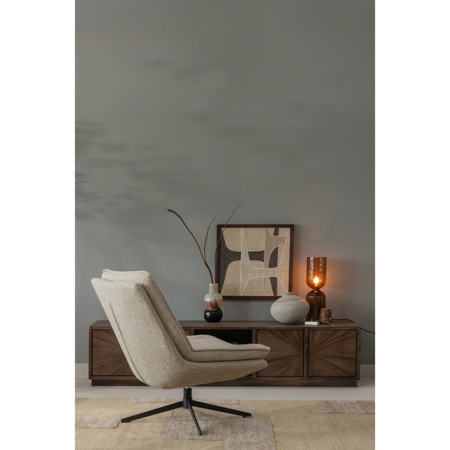 MILARO DREHSESSEL NATUR MELANGE 377631-N – Bild 2