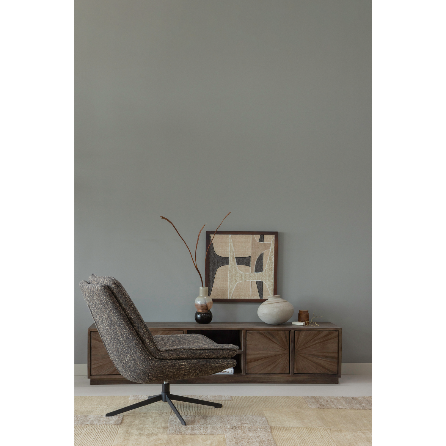 MILARO DREHSESSEL BRAUN MELANGE 377631-B – Bild 2