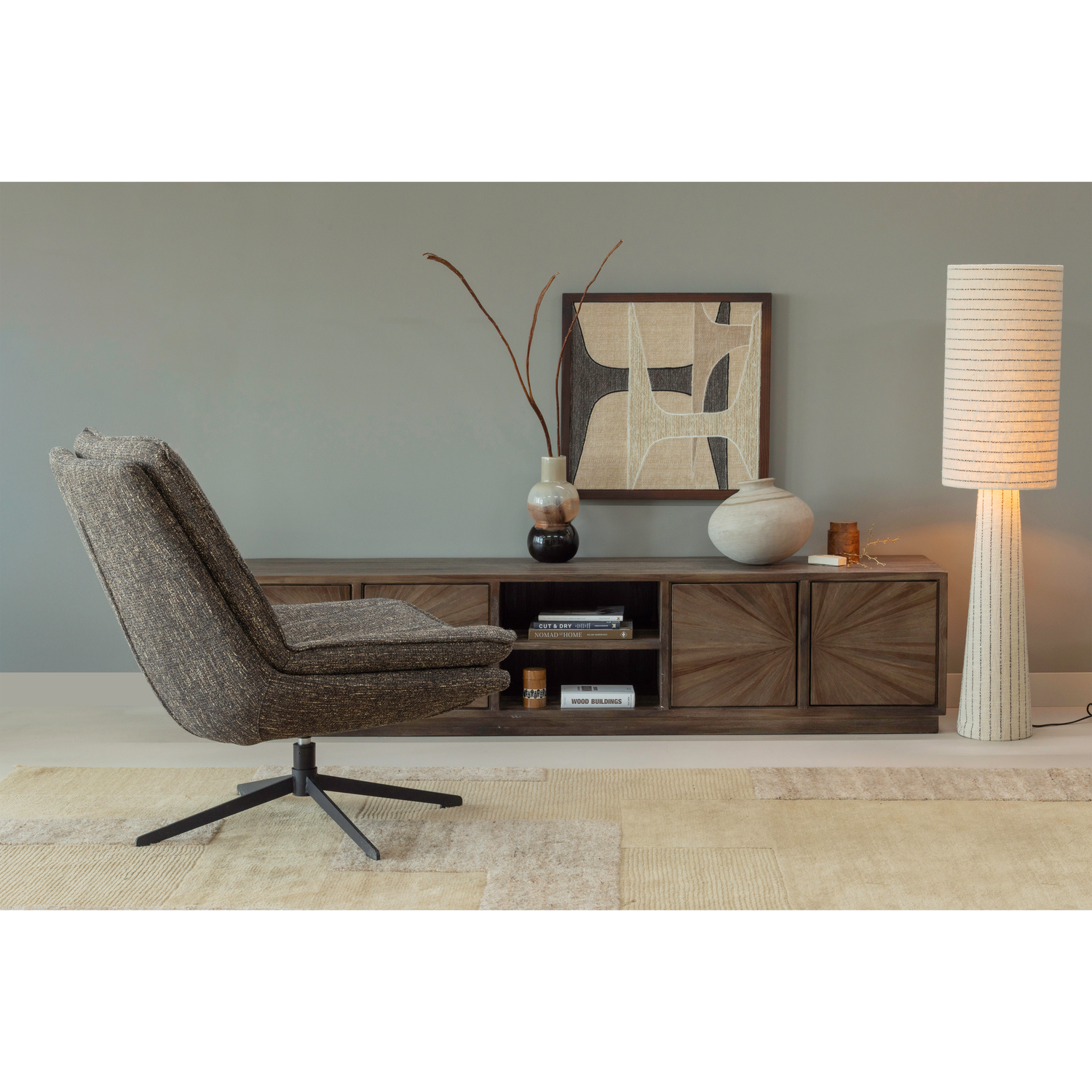 MILARO DREHSESSEL BRAUN MELANGE 377631-B – Bild 3