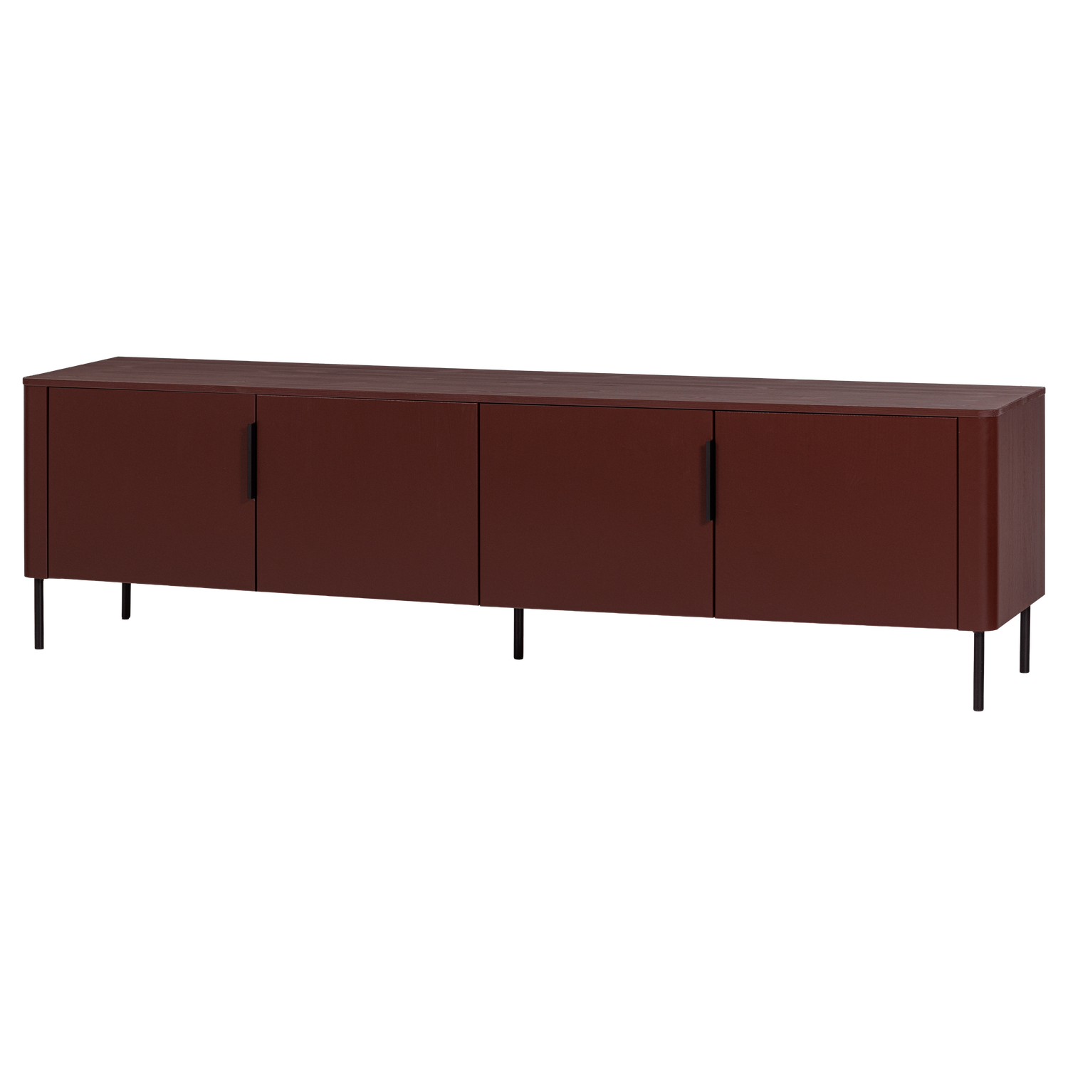 GUNNAR TV-MOBEL 200 CM KIEFER BORDEAUXROT [fsc] 377594-BR