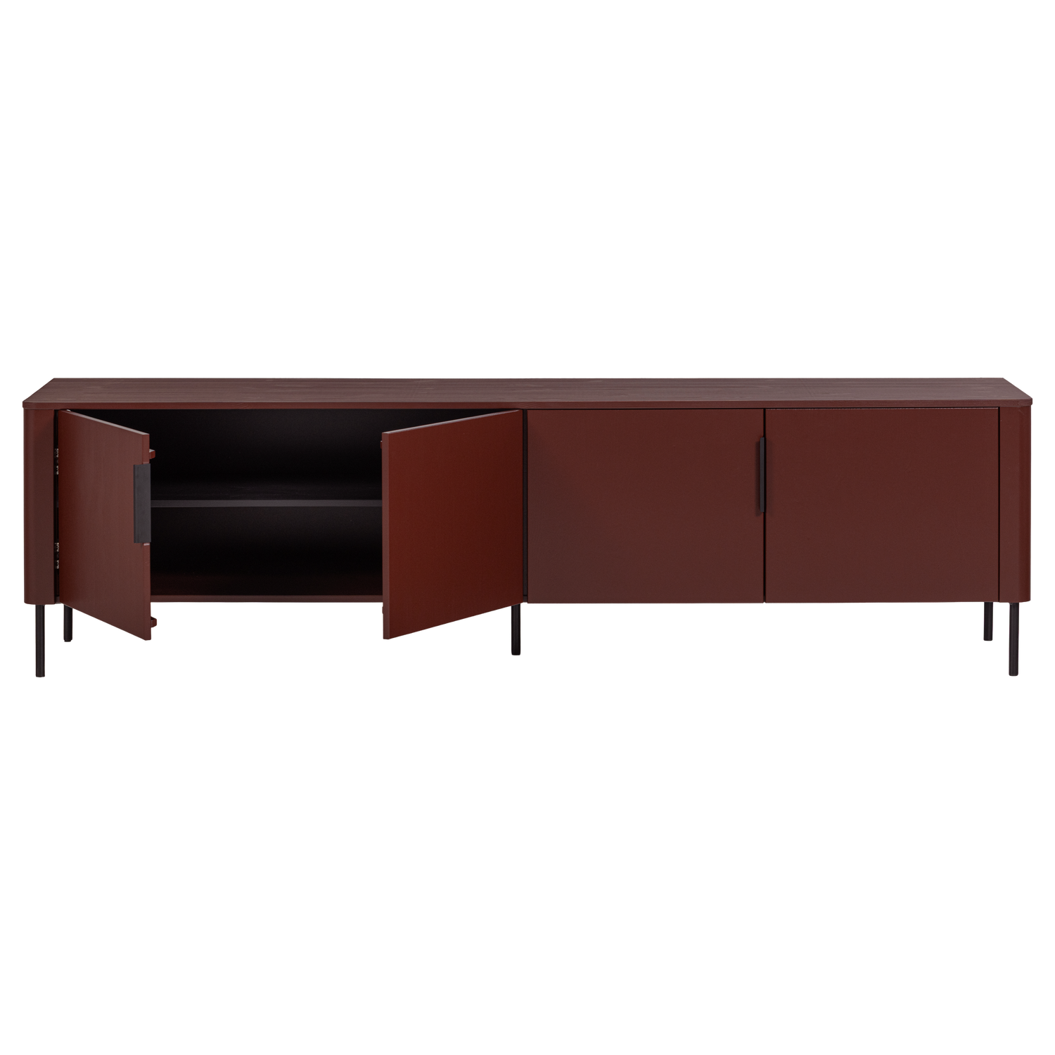 GUNNAR TV-MOBEL 200 CM KIEFER BORDEAUXROT [fsc] 377594-BR – Bild 5