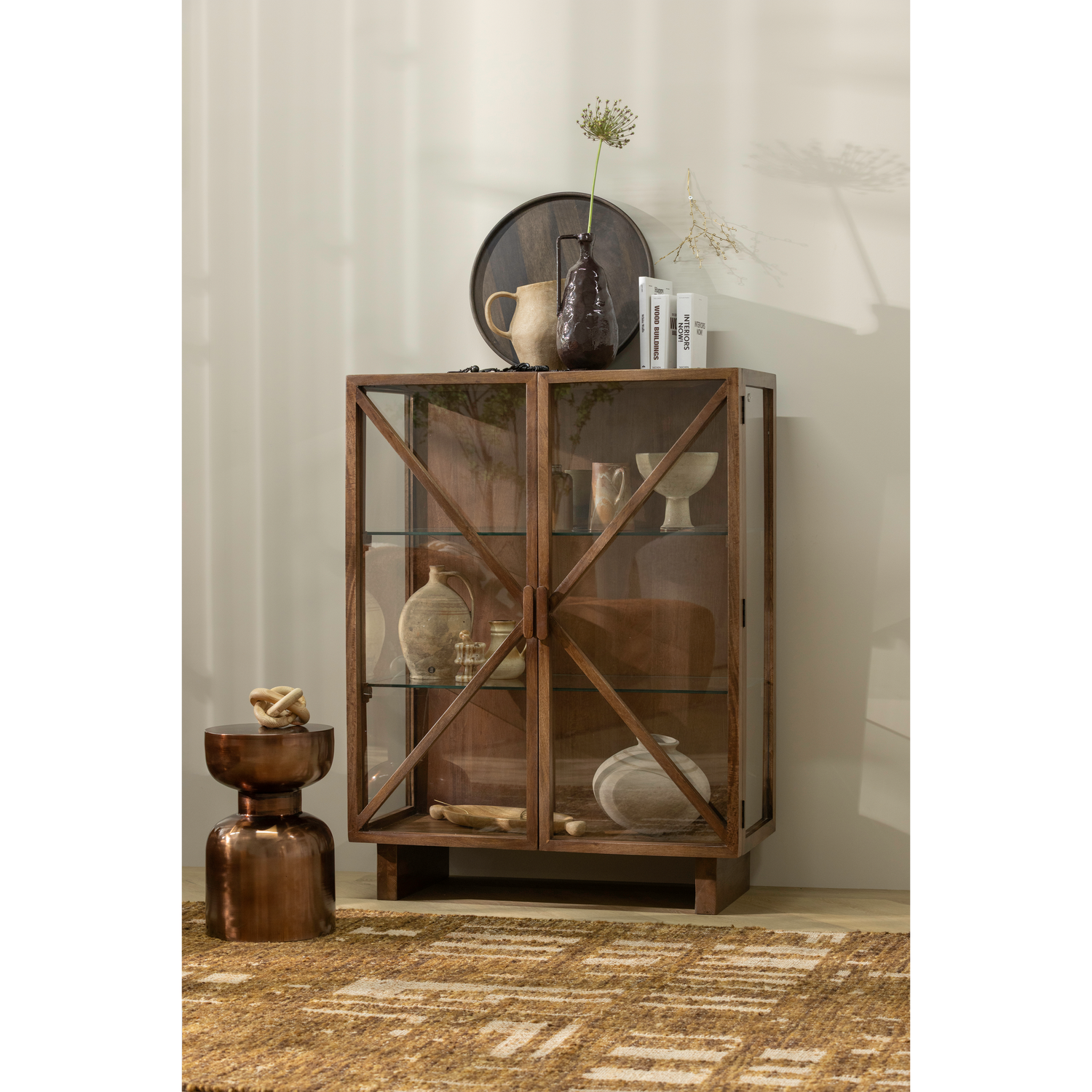 KELLA 2-TURIGER SCHRANK MANGO HOLZ BRAUN 377621-B – Bild 2