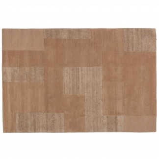 NOVEN HANDGEWOBENER TEPPICH WOLLE BAUMWOLLE SAND 170x240CM 377623-Z