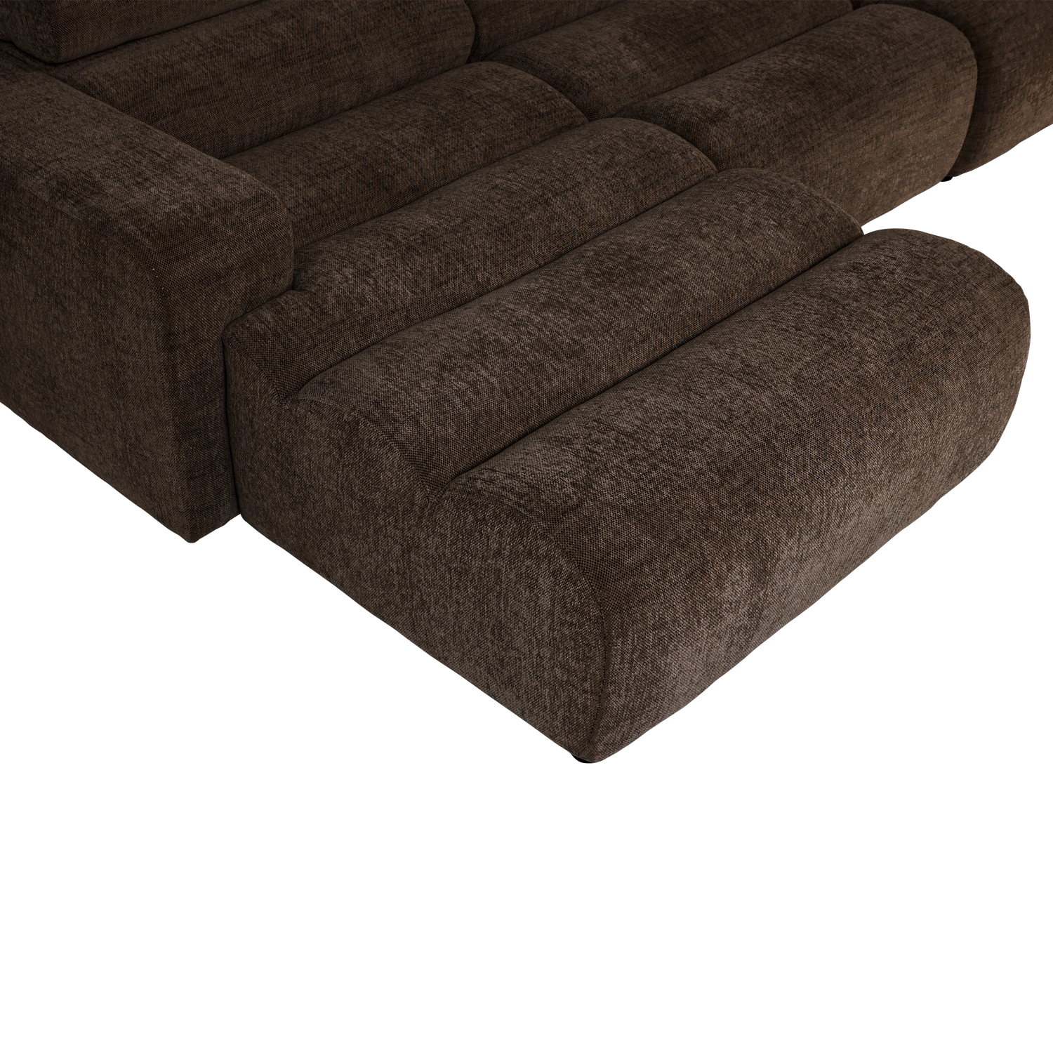 NOVI CHAISE LONGUE SOFA LINKS DUNKEL BRAUN MELANGE 377667-DM – Bild 6