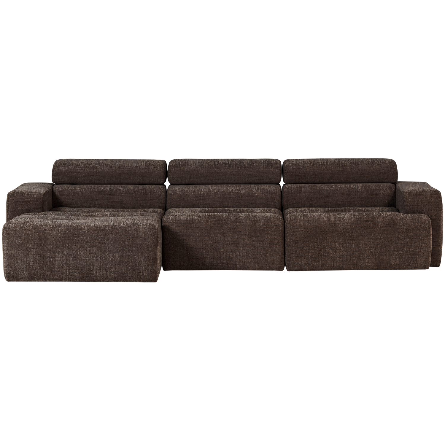 NOVI CHAISE LONGUE SOFA LINKS DUNKEL BRAUN MELANGE 377667-DM – Bild 2