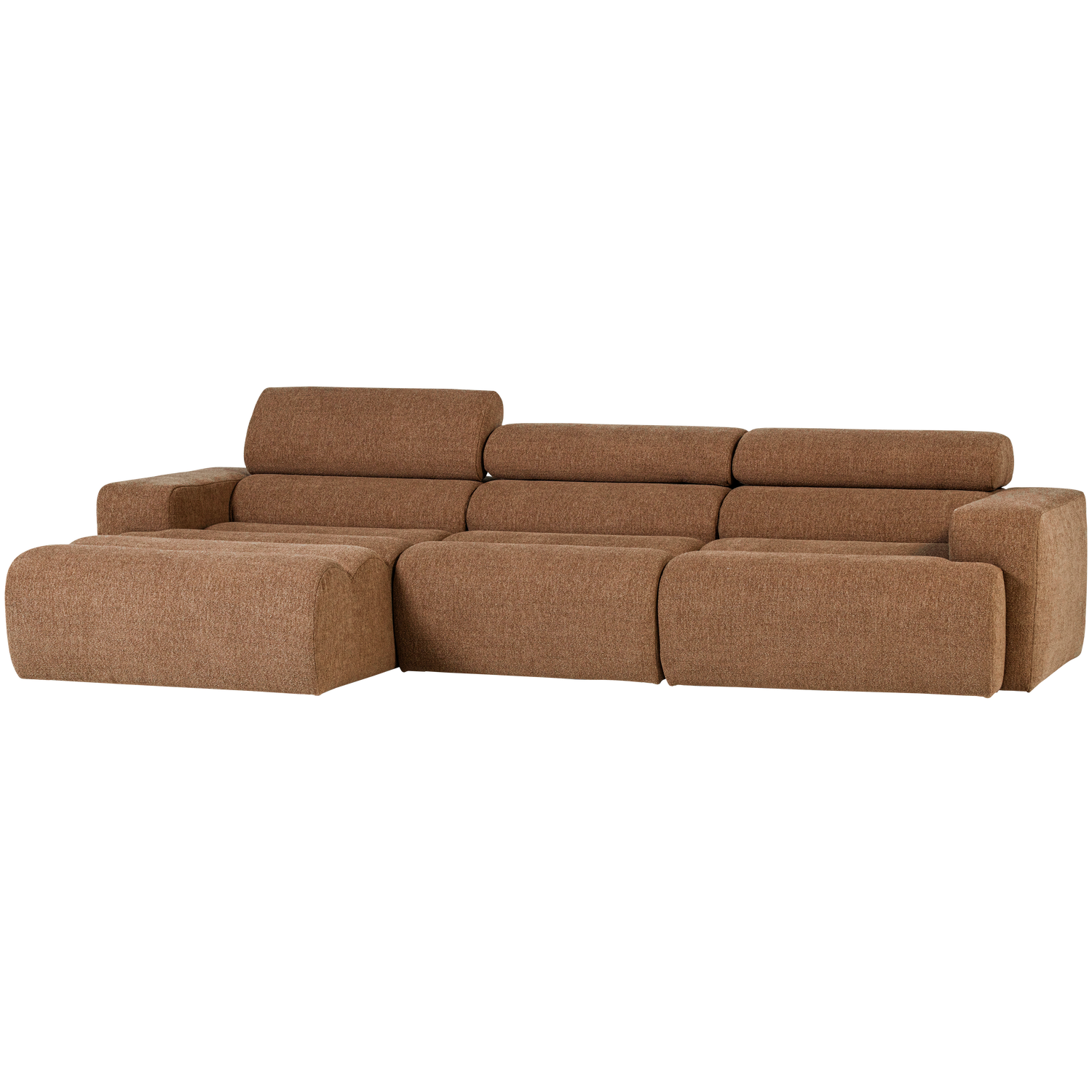 NOVI CHAISE LONGUE SOFA LINKS BOUCLE KARAMELBRAUN 377667-K – Bild 3