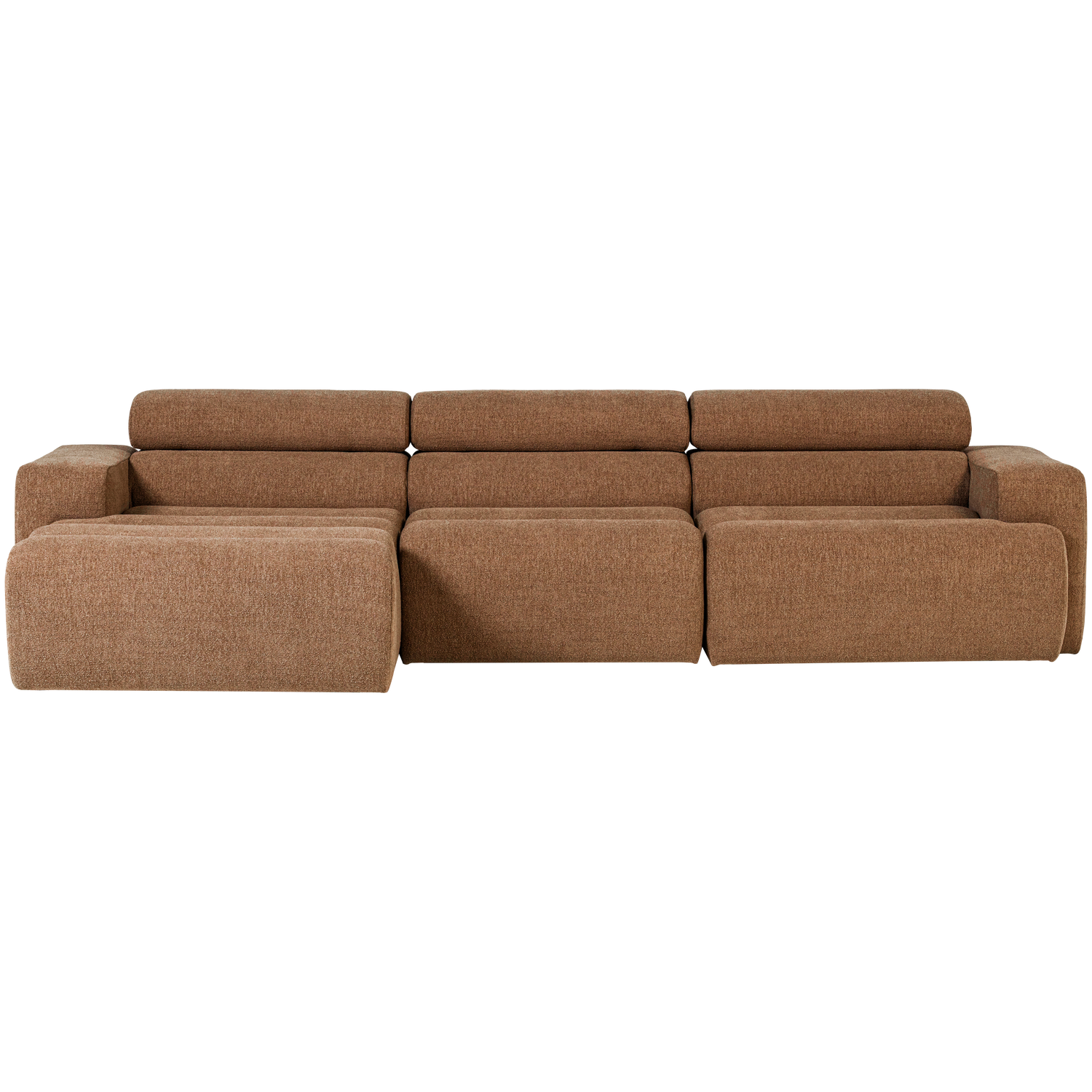 NOVI CHAISE LONGUE SOFA LINKS BOUCLE KARAMELBRAUN 377667-K – Bild 2