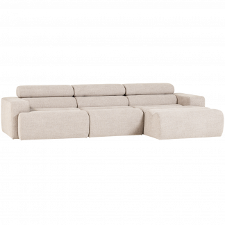 NOVI CHAISE LONGUE SOFA RECHTS BOUCLE NATUR 377668-N