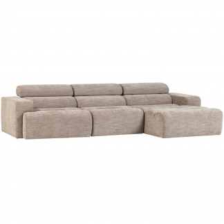 NOVI CHAISE LONGUE SOFA RECHTS NATUR MELANGE 377668-NM