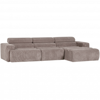 NOVI CHAISE LONGUE SOFA RECHTS GERIPPTER SAND 377668-RZ