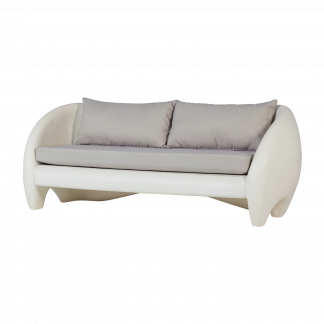 VIALE GARTEN 2-SITZER LOUNGE SOFA FASERPOLYMER NATUR 377699-M