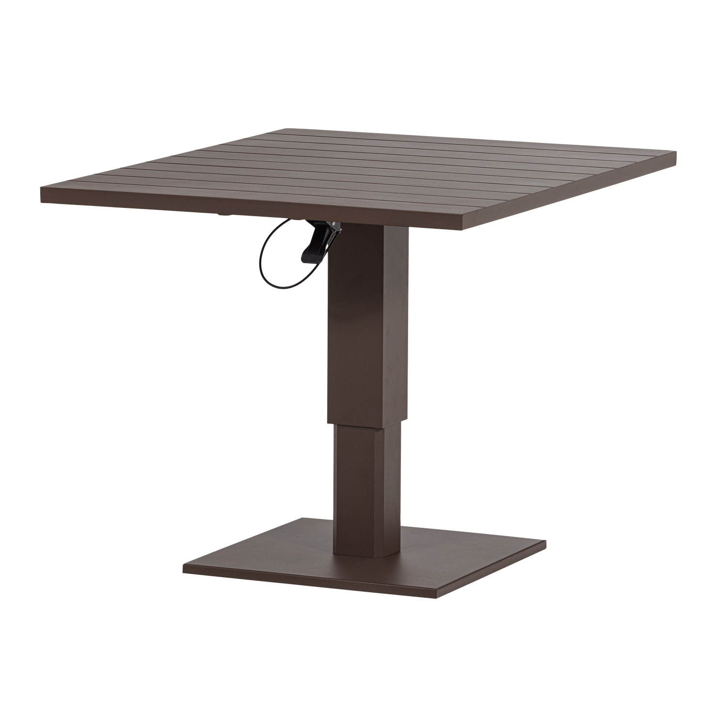 TESSO HOHENVERSTELLBARER TISCH GARTEN ALU BRAUN 377701-B