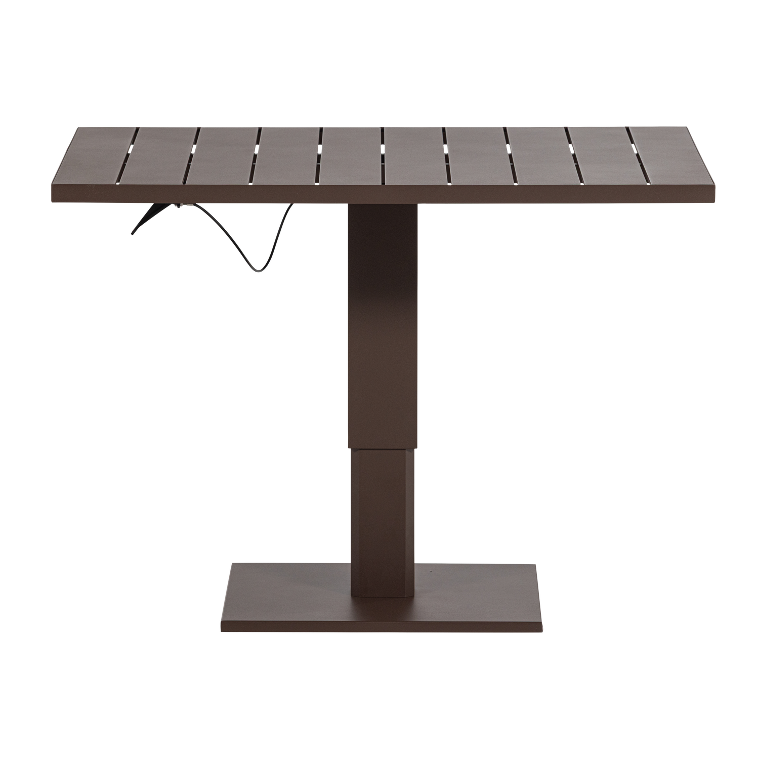 TESSO HOHENVERSTELLBARER TISCH GARTEN ALU BRAUN 377701-B – Bild 4