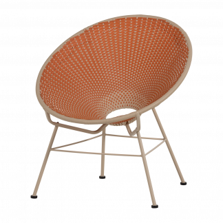 KAZOUN GARTEN LOUNGE CHAIR WICKER ORANGE 377705-O