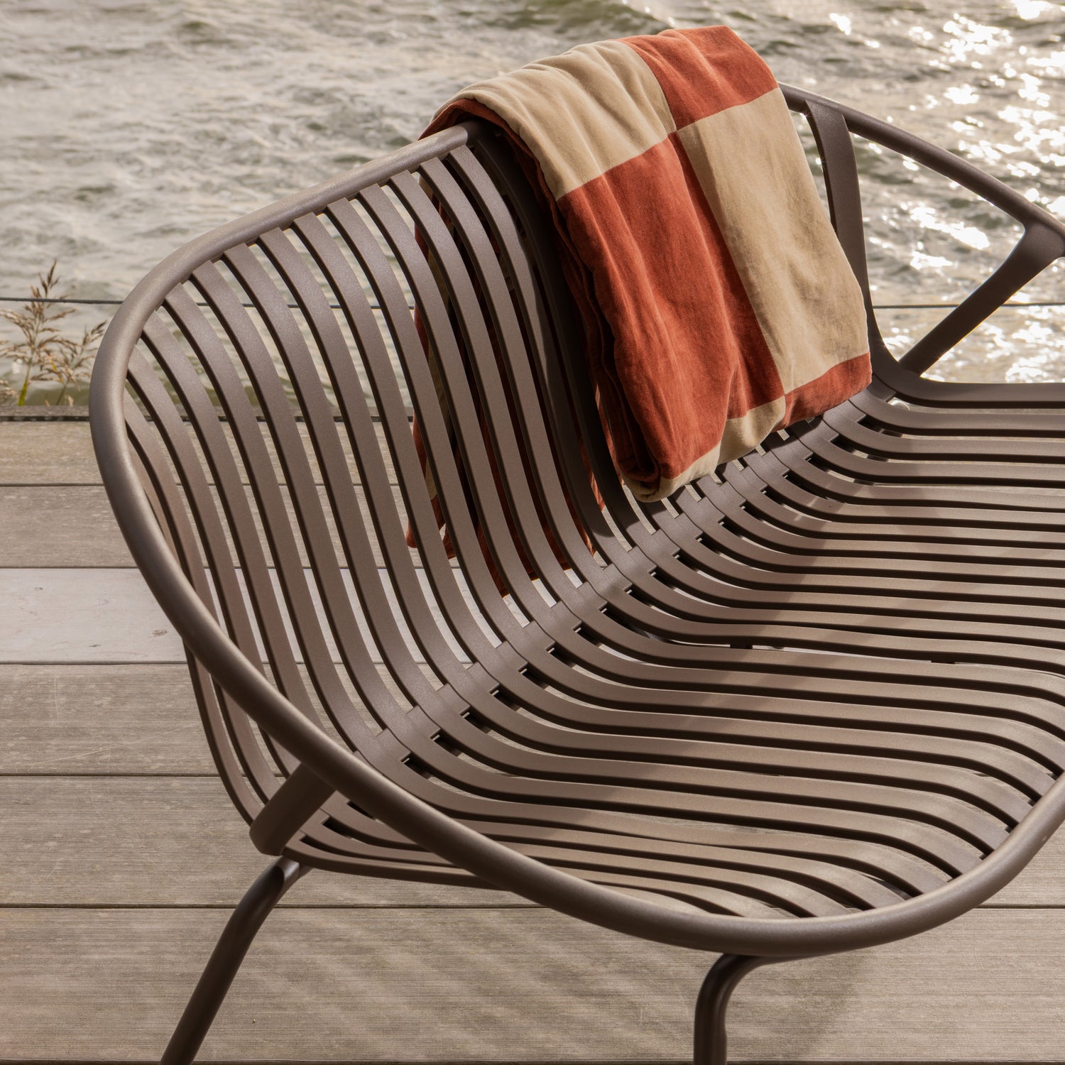 ZENA PLAID VELVET ROSTBRAUN BEIGE 377783-R – Bild 3