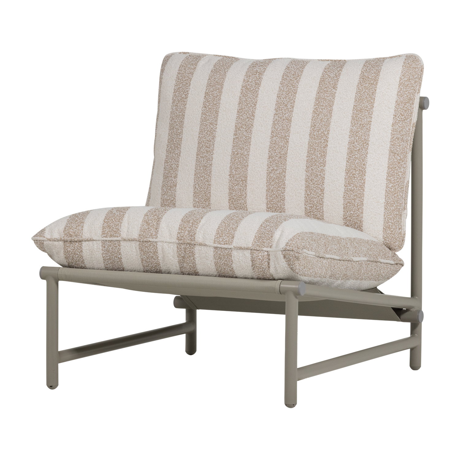 ELVO GARTEN LOUNGE SESSEL STREIFEN WEIss SAND 377709-S
