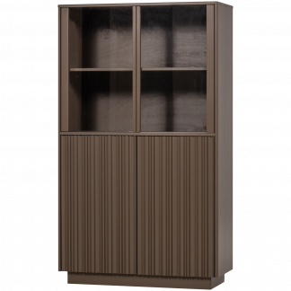 NOVA NIEDRIGER VITRINE SCHRANK KIEFER TRUFFLE BRAUN [fsc] 377731-TB