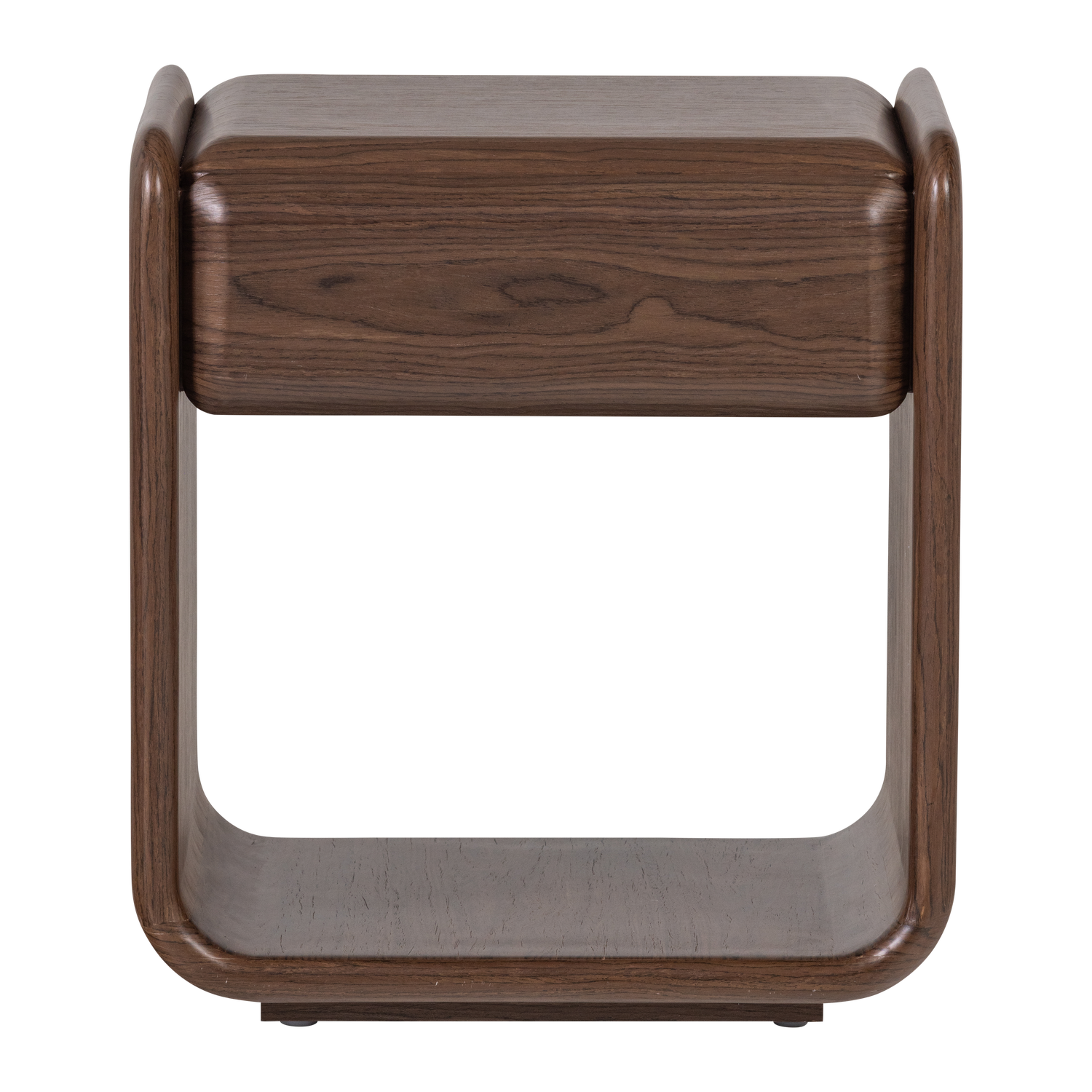 ELURA KOMMODE NACHTTISCH 1 SCHUBLAD HOLZ FURNIER BRAUN 377763-B – Bild 3