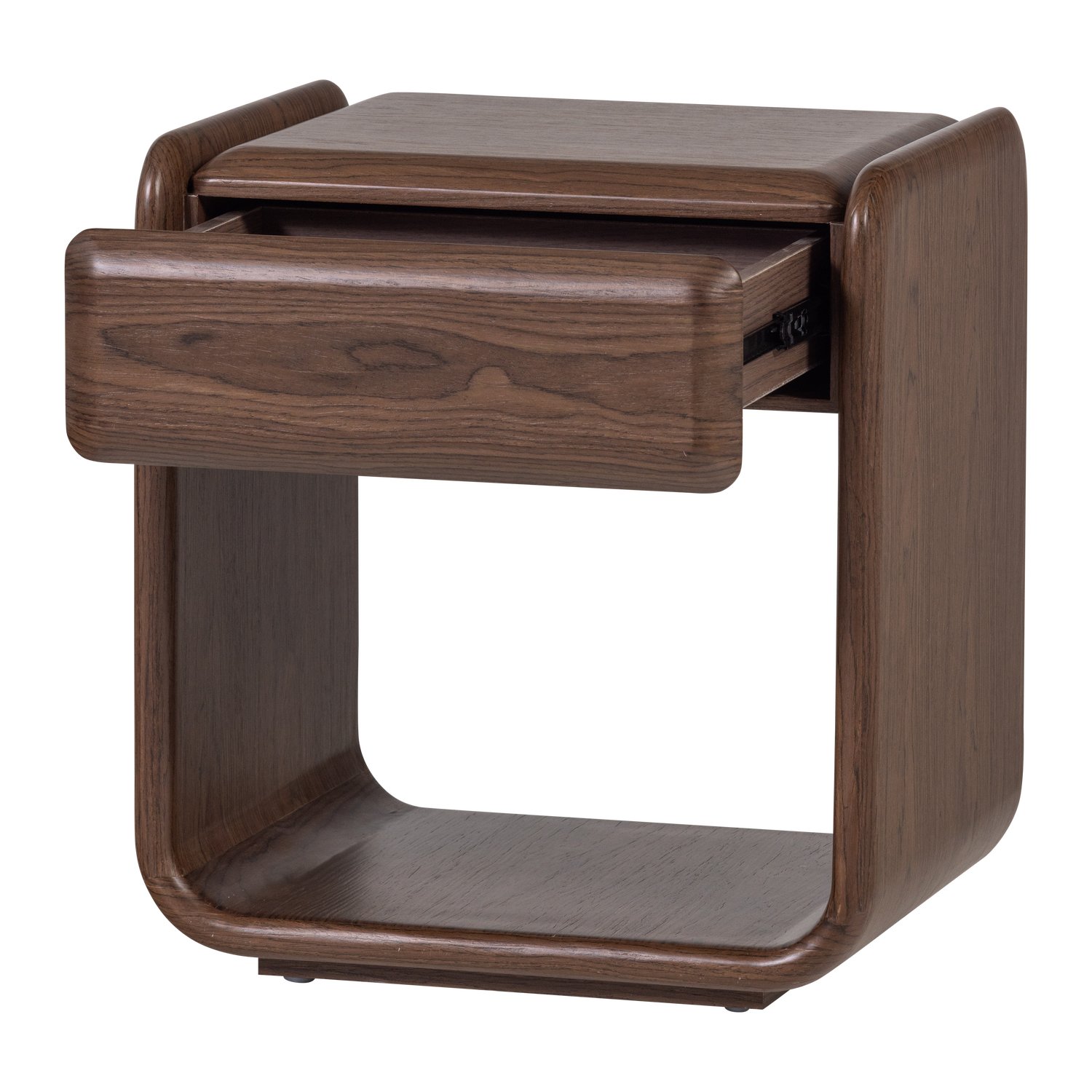 ELURA KOMMODE NACHTTISCH 1 SCHUBLAD HOLZ FURNIER BRAUN 377763-B – Bild 5