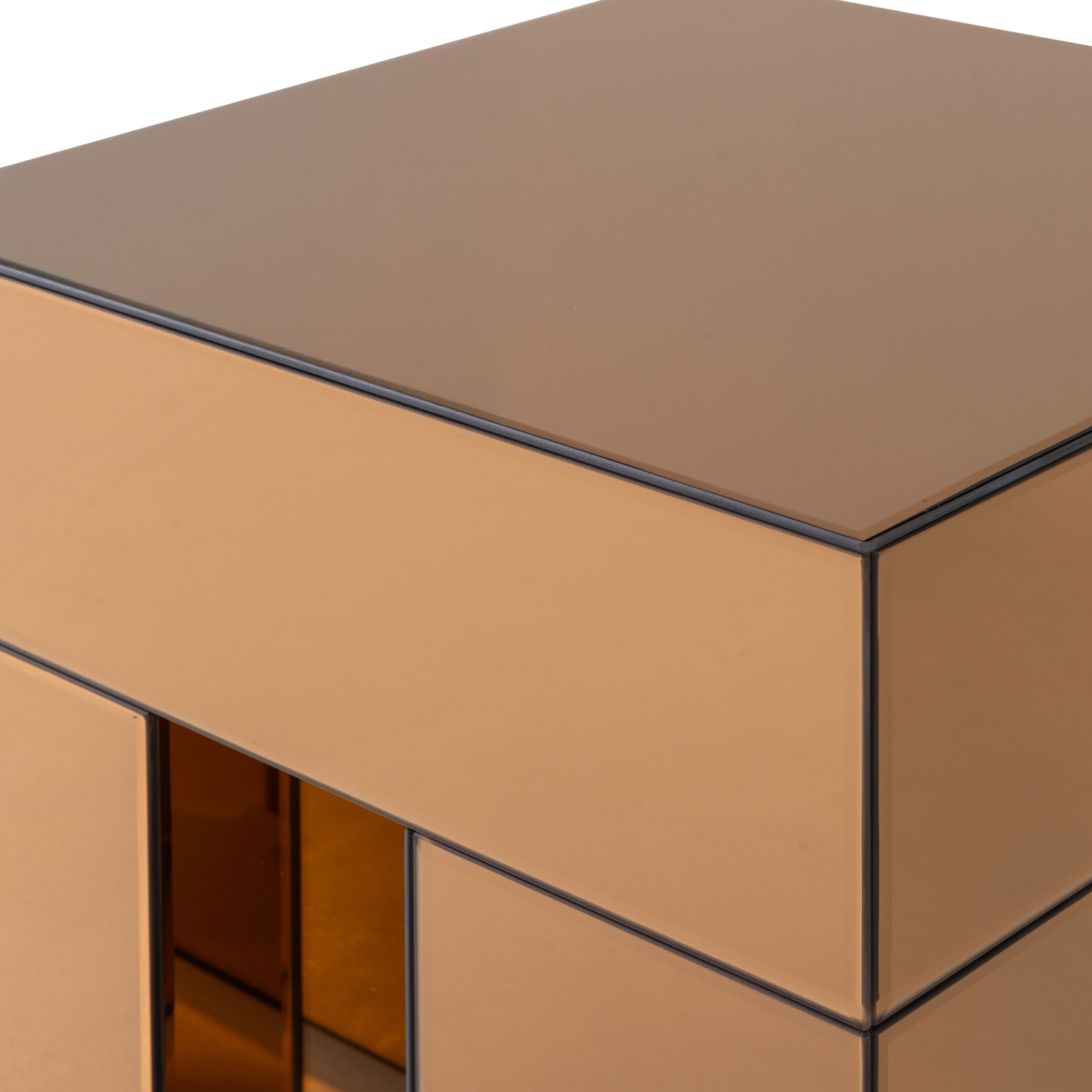 MIRROX BEISTELLTISCH HOLZ SPIEGELGLAS BRAUN [fsc] 377776-B – Bild 5