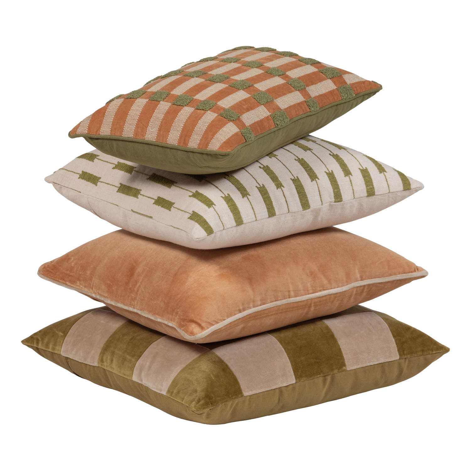 VOLA KISSIN VELVET GRUN ORANJE - 4ER SET 377780-G