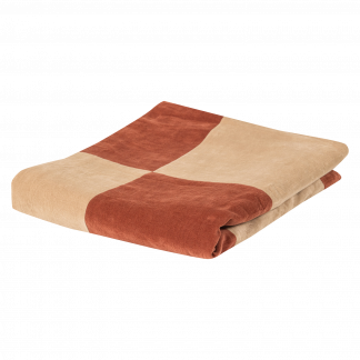 ZENA PLAID VELVET ROSTBRAUN BEIGE 377783-R