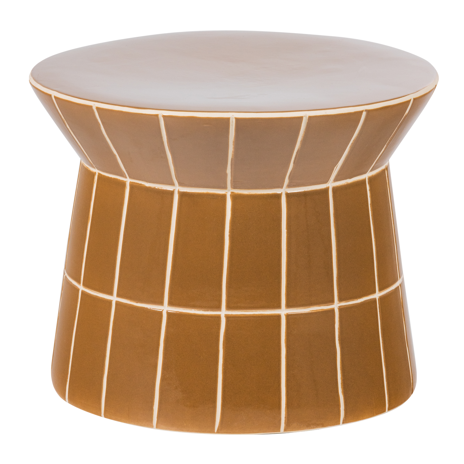 PLU DEKORATIVER BEISTELLTISCH O38X30 CM KERAMIK HONINGGELB 377789-H