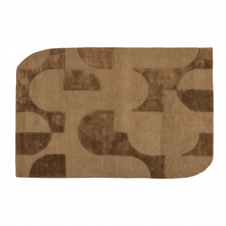 LIVO TEPPICH VISKOSE WOLLE BROWN 170x240 CM 377796-B