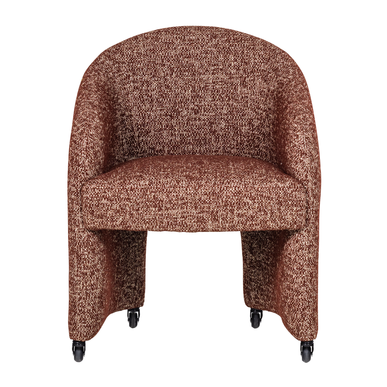 CORDO ESSZIMMERSTUHL MIT RADERN ROSTBRAUN MELANGE [fsc] 377800-R – Bild 3