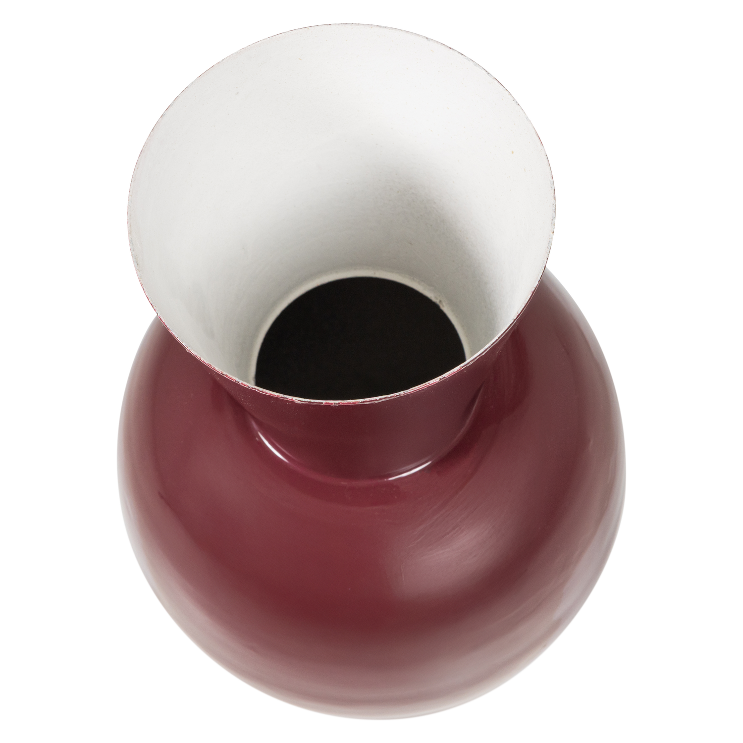 AURI VASE 38X20 CM METALL HOCHGLANZ WEINROT 377804-R – Bild 4