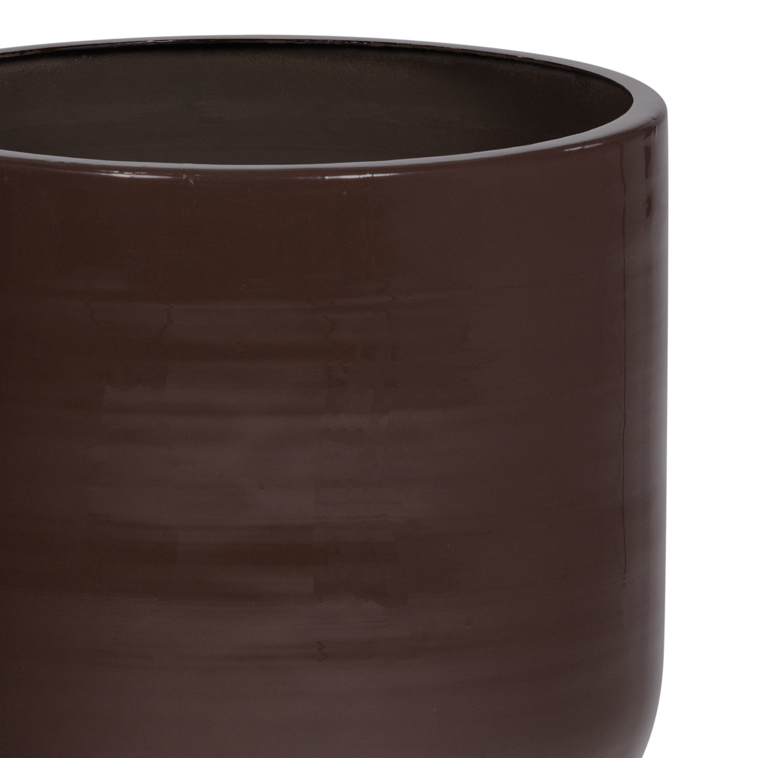 TOVAL PFLANZENTOPF NIEDRIG METALL GLANZ LILA BRAUN 377816-P – Bild 5