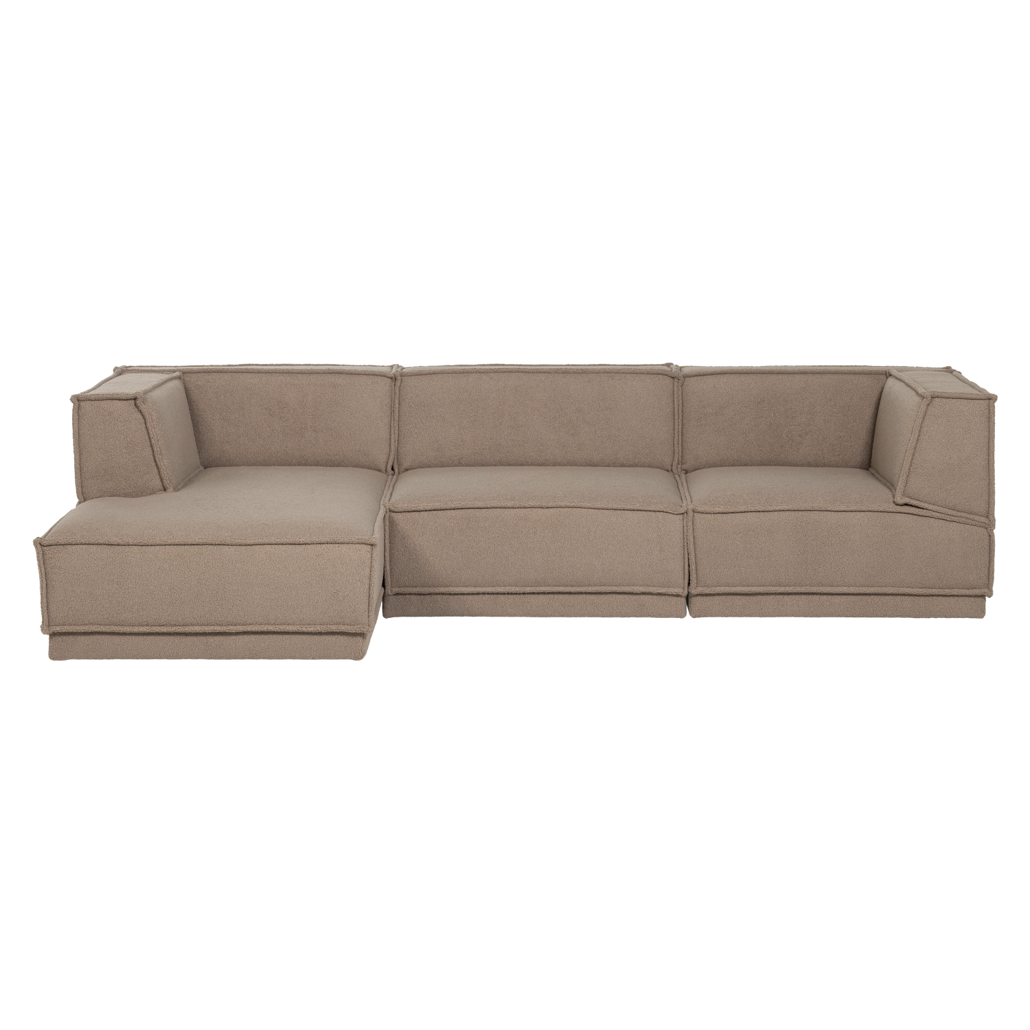 MANU CHAISE LONGUE SOFA LINKS TEDDY TAUPE [fsc] 377860-TT – Bild 2