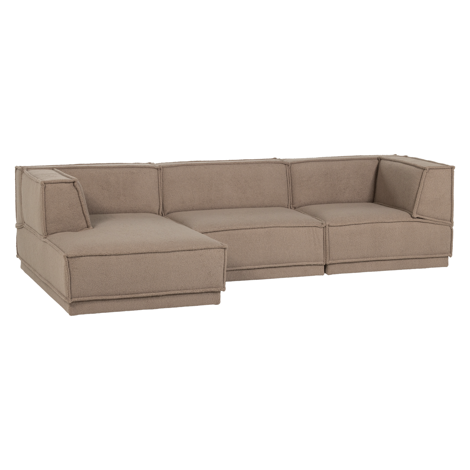 MANU CHAISE LONGUE SOFA LINKS TEDDY TAUPE [fsc] 377860-TT – Bild 3