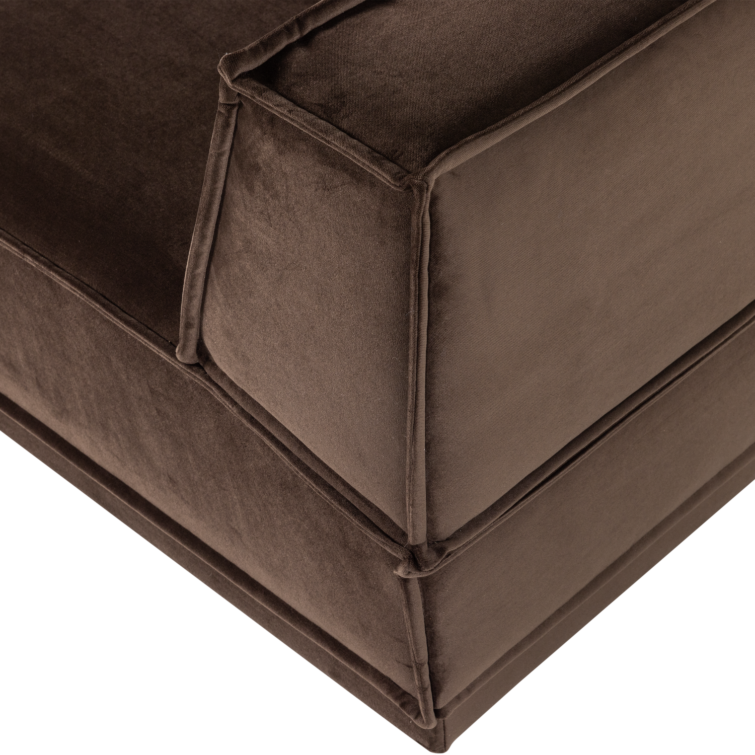 MANU CHAISE LONGUE SOFA LINKS VELVET BRAUN [fsc] 377860-VB – Bild 7
