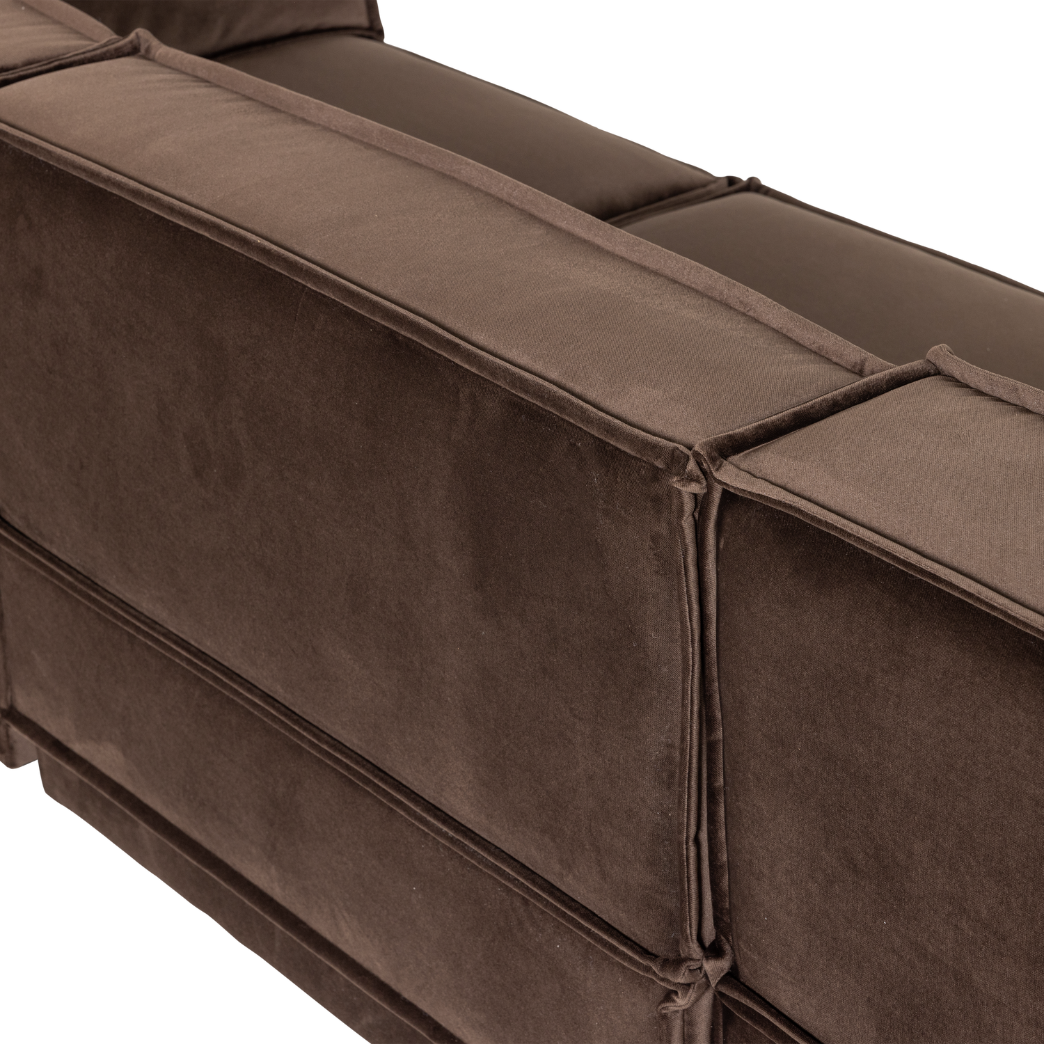 MANU CHAISE LONGUE SOFA LINKS VELVET BRAUN [fsc] 377860-VB – Bild 8