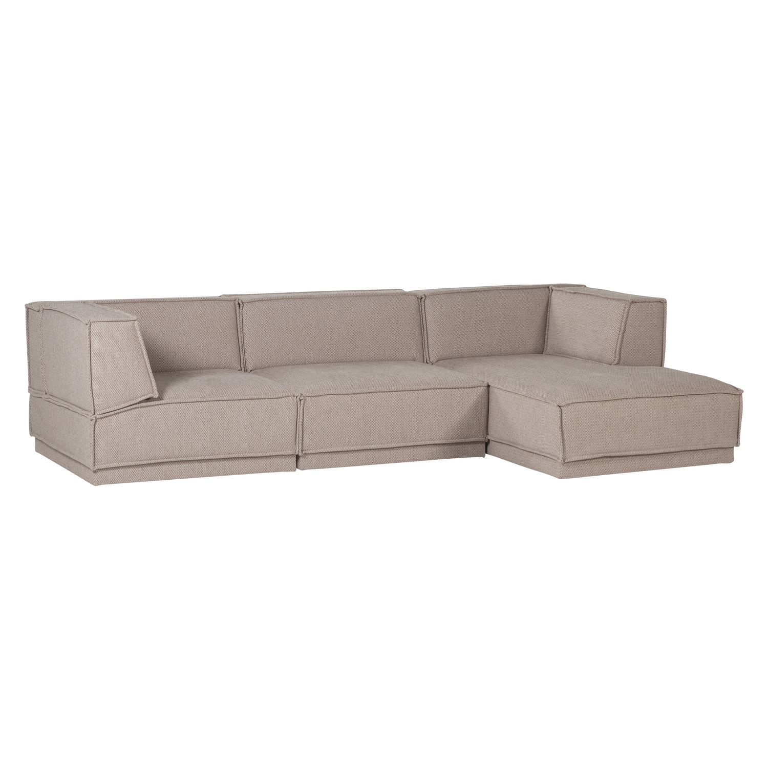MANU CHAISE LONGUE SOFA RECHTS GROB CHENILLE NATUR [fsc] 377861-CN – Bild 5