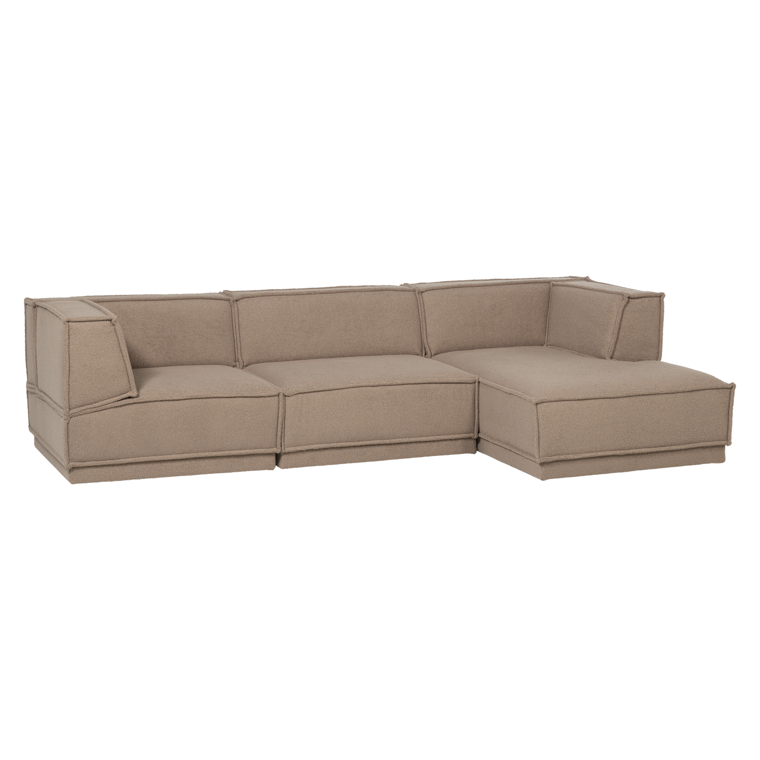 MANU CHAISE LONGUE SOFA RECHTS TEDDY TAUPE [fsc] 377861-TT – Bild 3