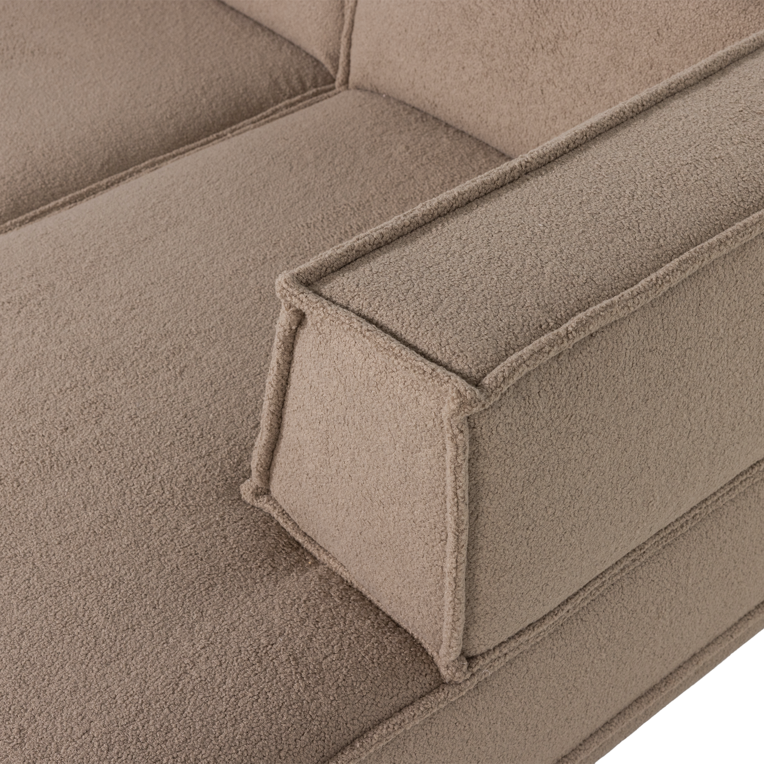 MANU CHAISE LONGUE SOFA RECHTS TEDDY TAUPE [fsc] 377861-TT – Bild 5