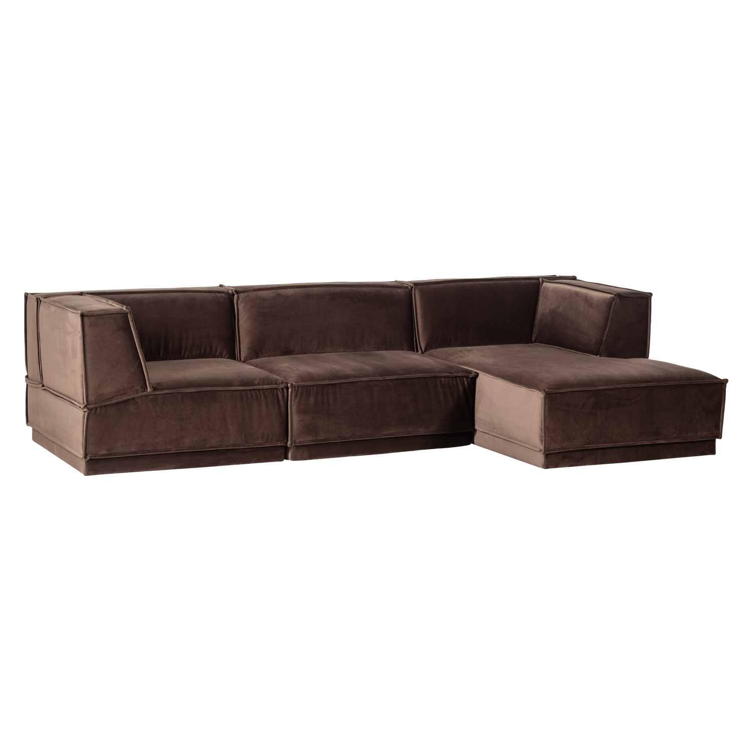MANU CHAISE LONGUE SOFA RECHTS VELVET BRAUN [fsc] 377861-VB – Bild 5