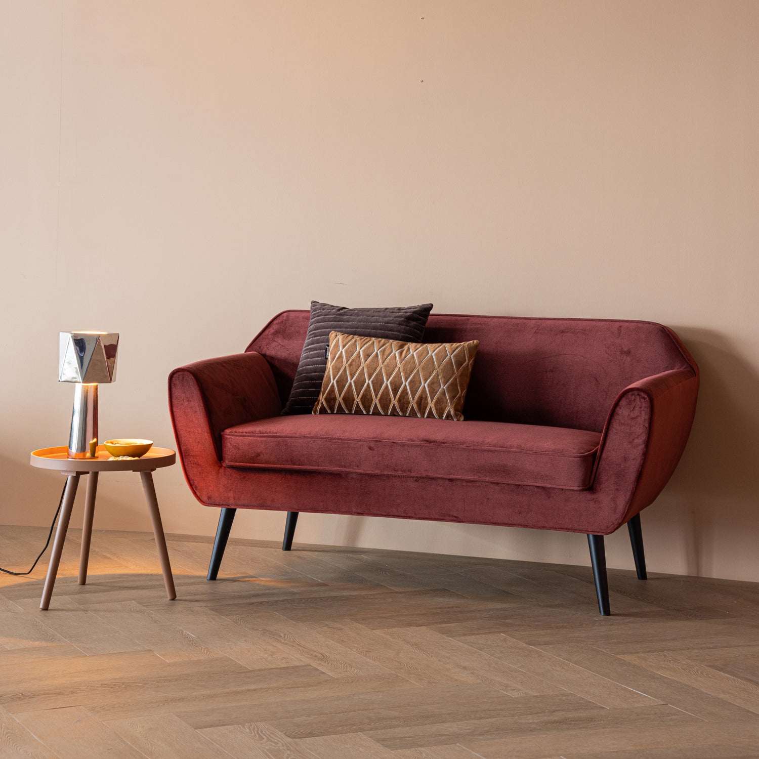 ROCCO SOFA 150 CM SAMT BORDEAUXROT [fsc] 377863-R – Bild 2