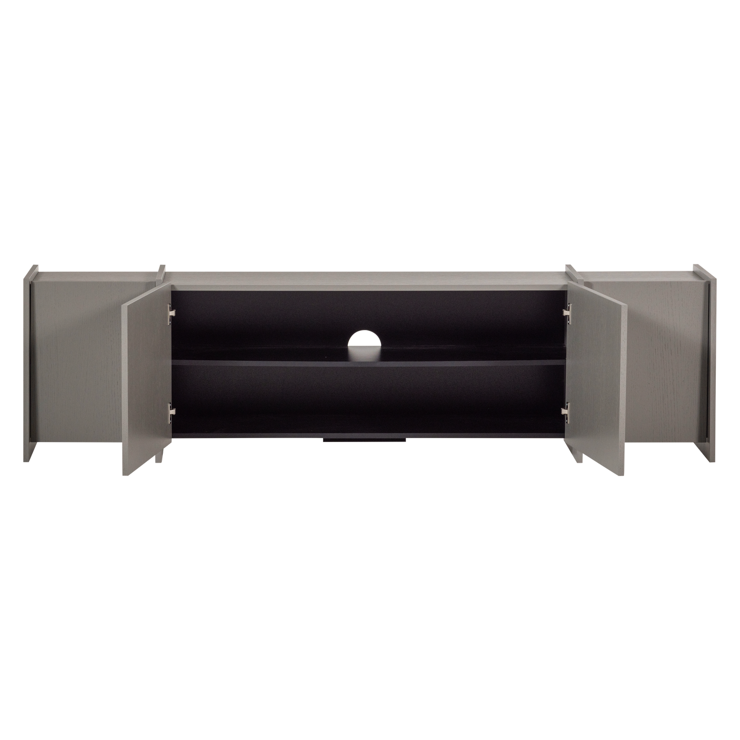 BROCK TV-MOBEL 200 CM ASCHE FURNIER WARMES GRAU [fsc] 377891-WG – Bild 5