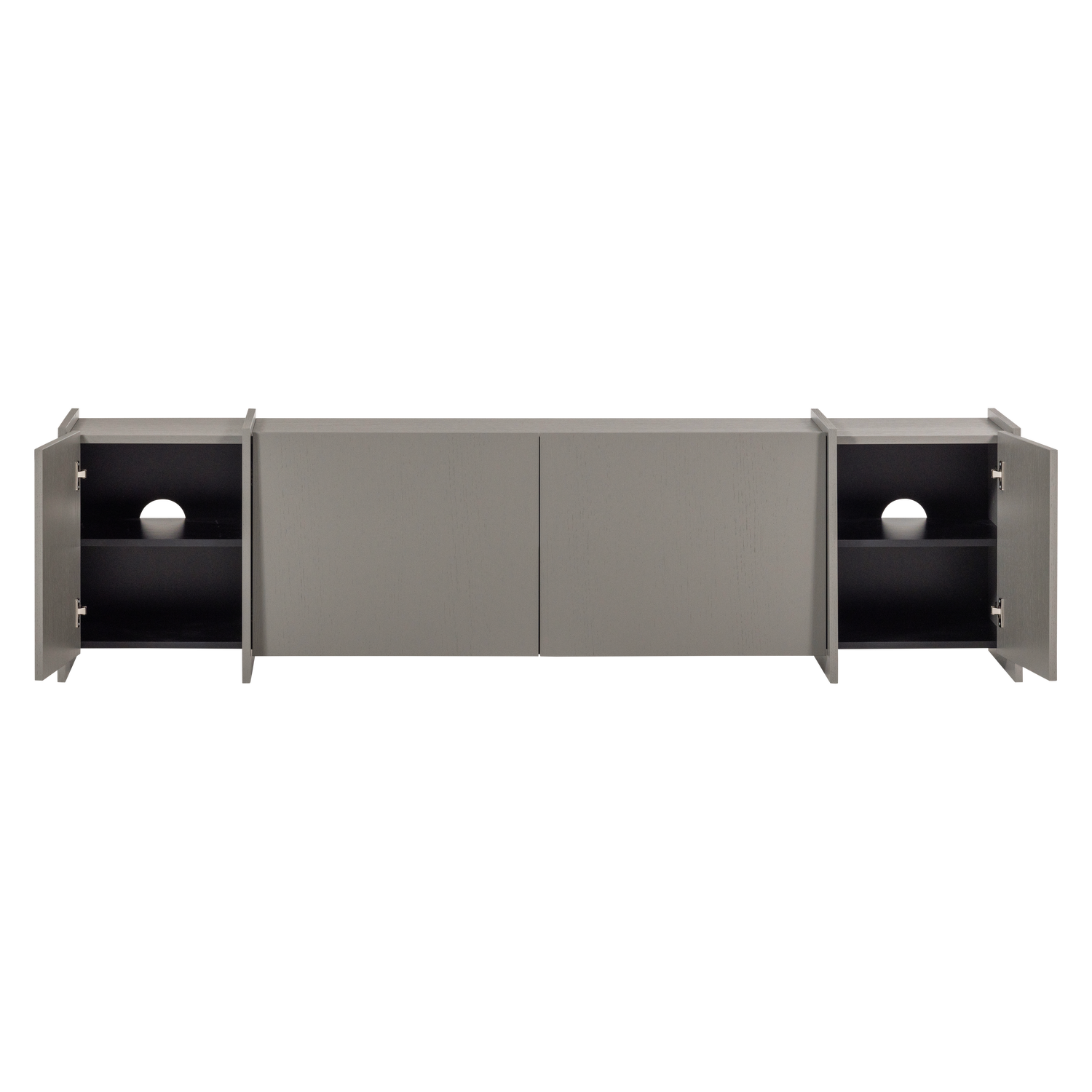 BROCK TV-MOBEL 200 CM ASCHE FURNIER WARMES GRAU [fsc] 377891-WG – Bild 6
