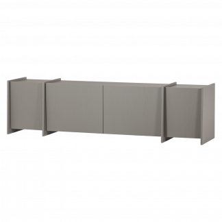 BROCK TV-MOBEL 200 CM ASCHE FURNIER WARMES GRAU [fsc] 377891-WG