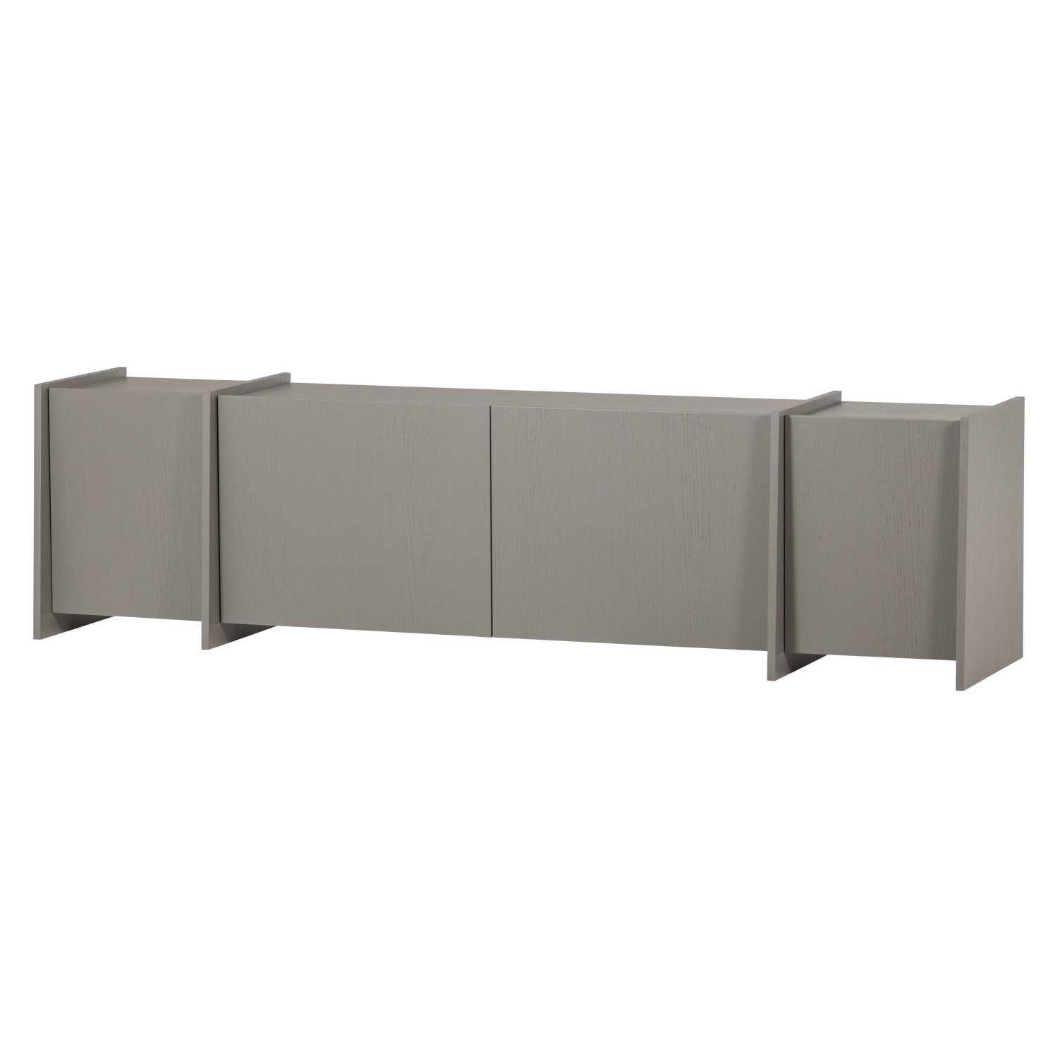 BROCK TV-MOBEL 200 CM ASCHE FURNIER WARMES GRAU [fsc] 377891-WG